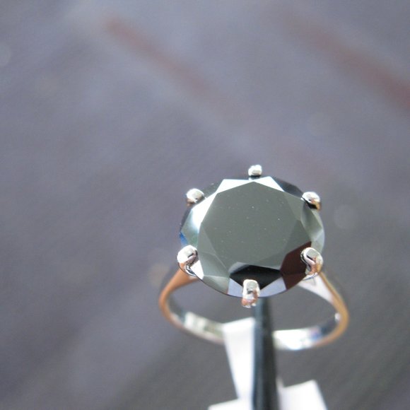 5.0ct 100% Natural Black Diamond Ring, All Sizes Free Diamond Tester,Certificate - Picture 15 of 15